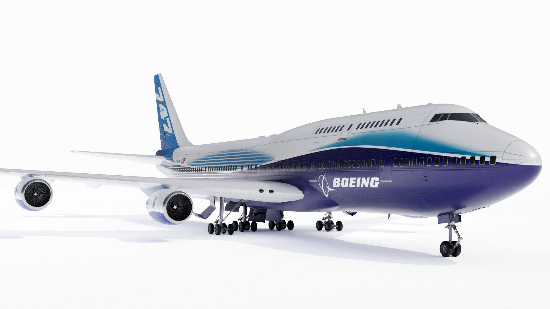 Boeing 747-400 Boeing House Colors 3D Model - TurboSquid 2020102