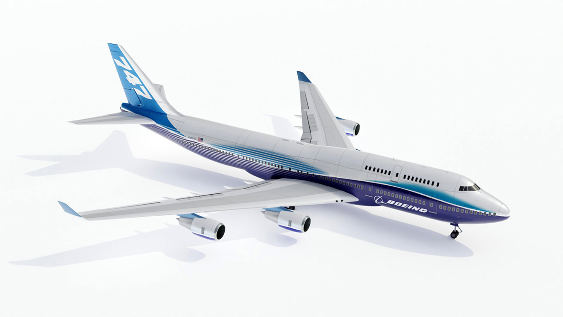 Boeing 747-400 Boeing House Colors 3D Model - TurboSquid 2020102