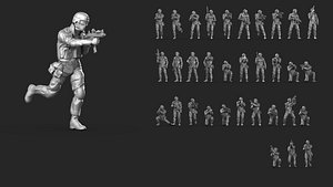 3D SWAT Figure Set 02 model