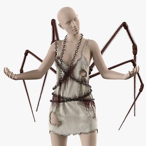 female Halloween outfit with texture-vol2 3D model