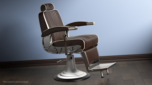 Miniatura de Cadeira Barbeiro Decorativa Marrom Vintage em