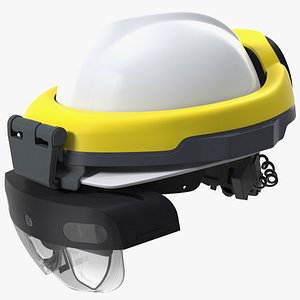 Construction Helmet Virtual Reality Glasses 3D model