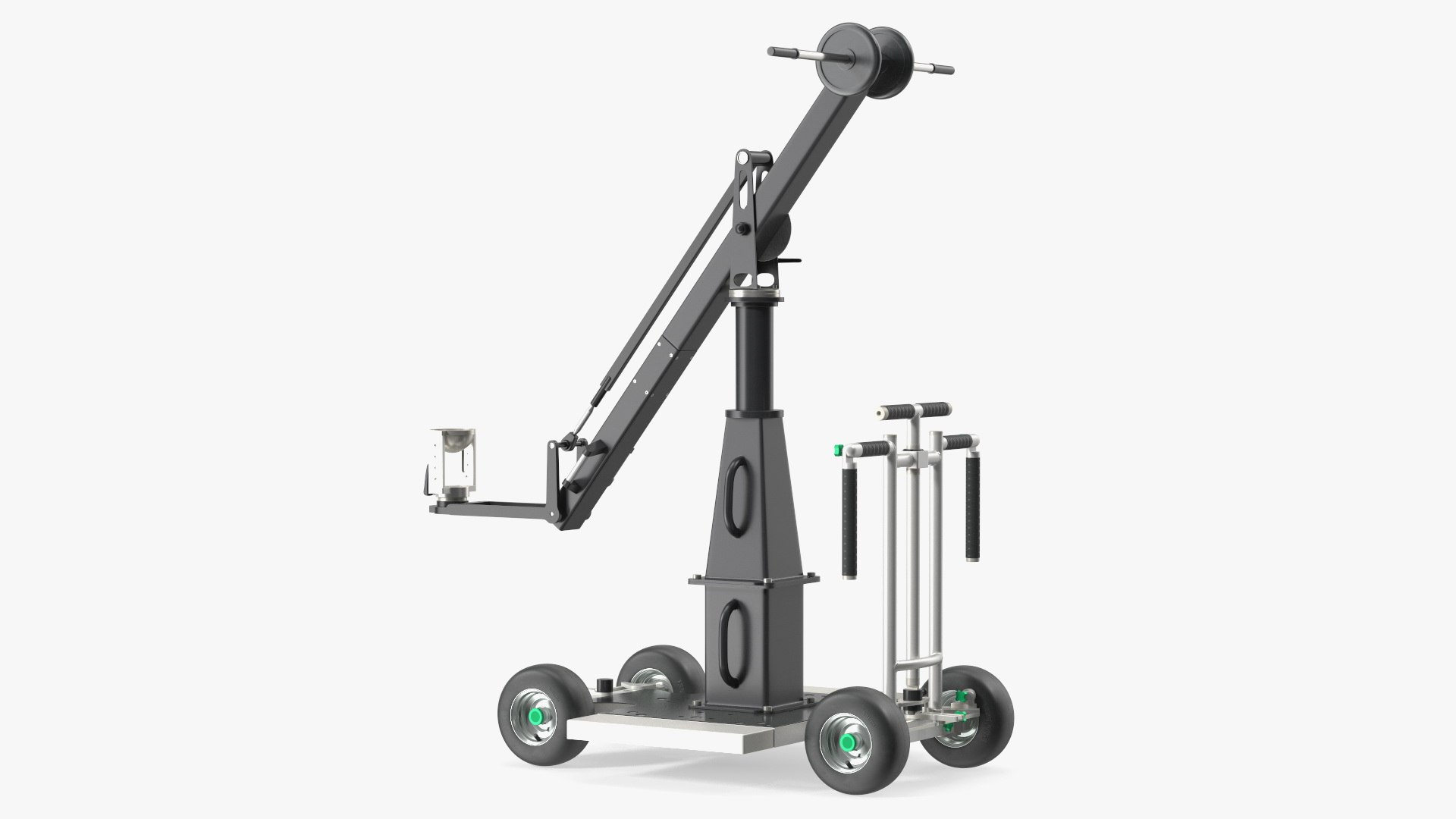Dolly 4x4 with Mini Crane 3D model preview