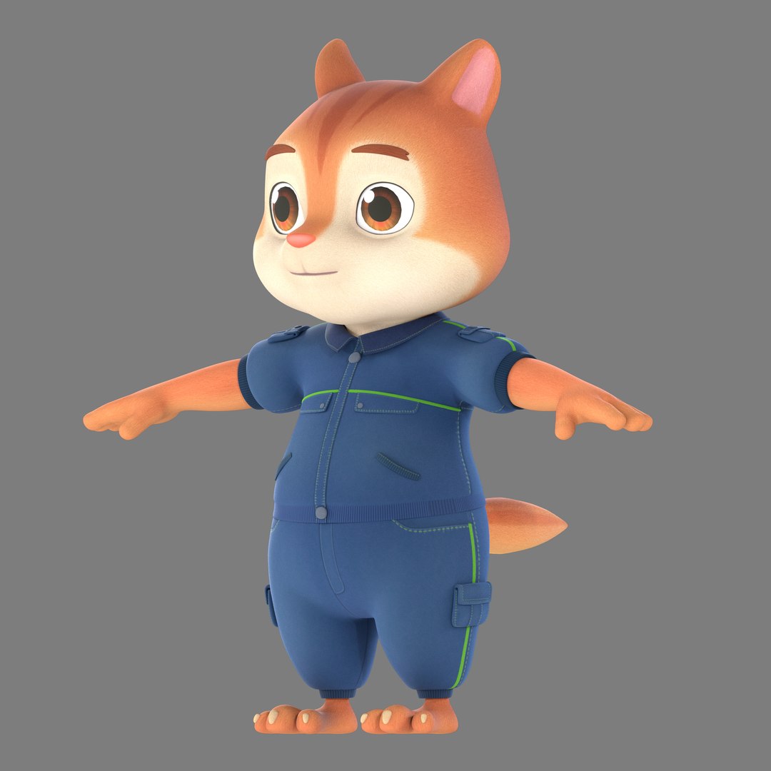 Cartoon Chipmunks 3D Model - TurboSquid 2165728