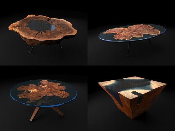 3D model resin table coffee