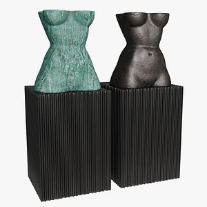 3D Woman body torso sculpture