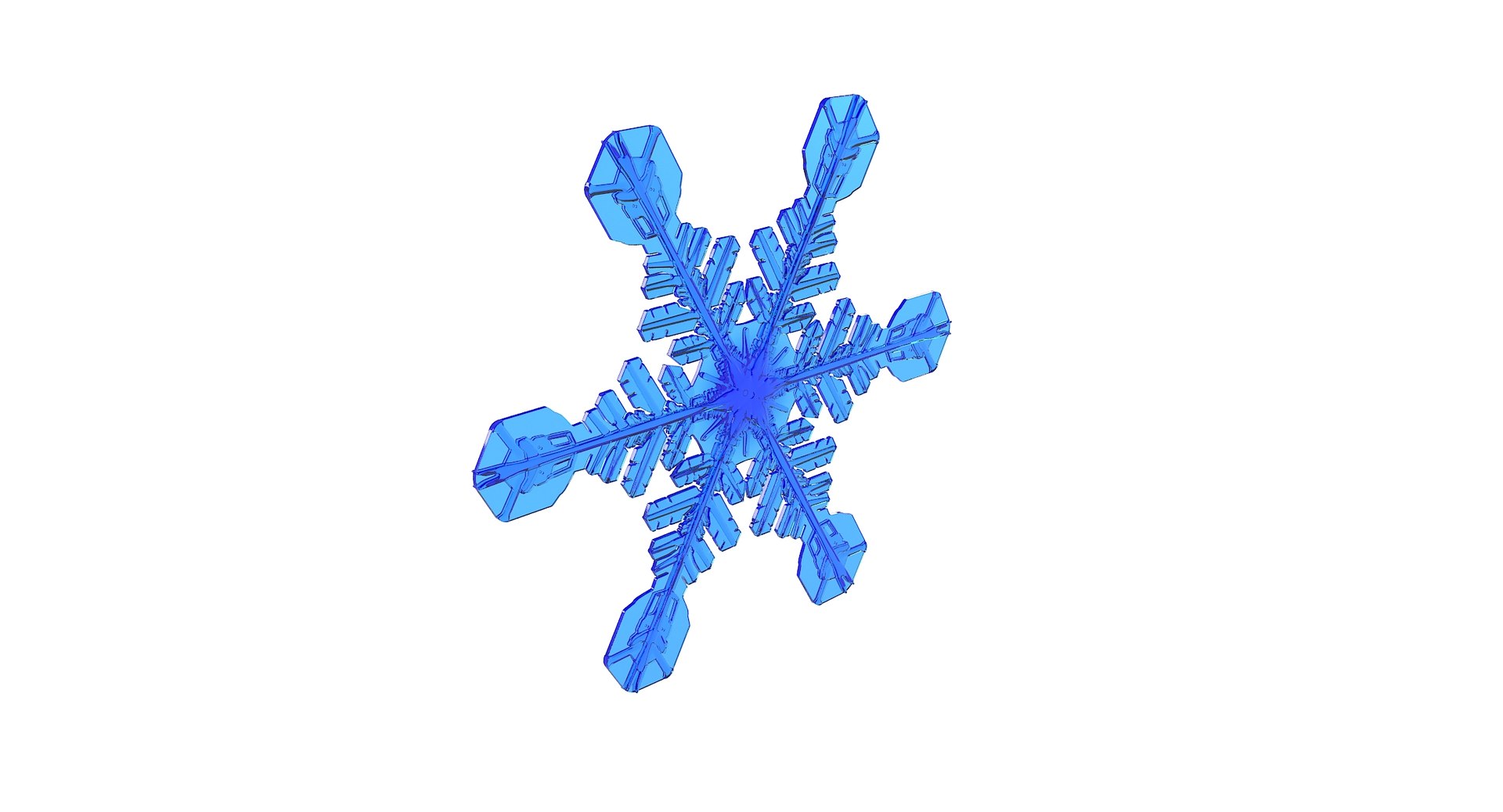 Realistic snowflake 2 3D model - TurboSquid 1369536