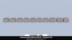 Stone Block Pack Vol 01 - Variant 03 3D model