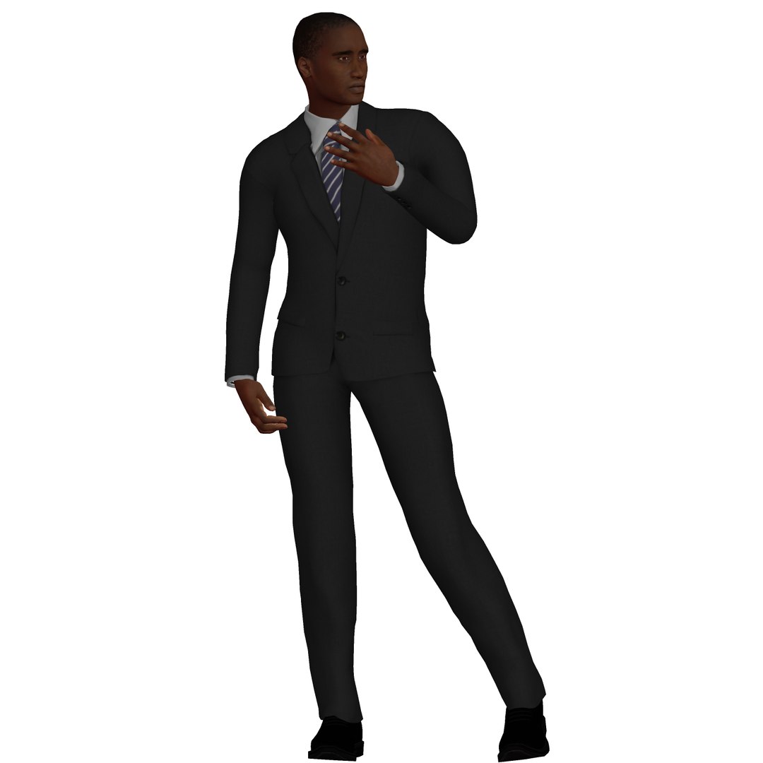 3D Adult Male Black Rigged Character - TurboSquid 1584491