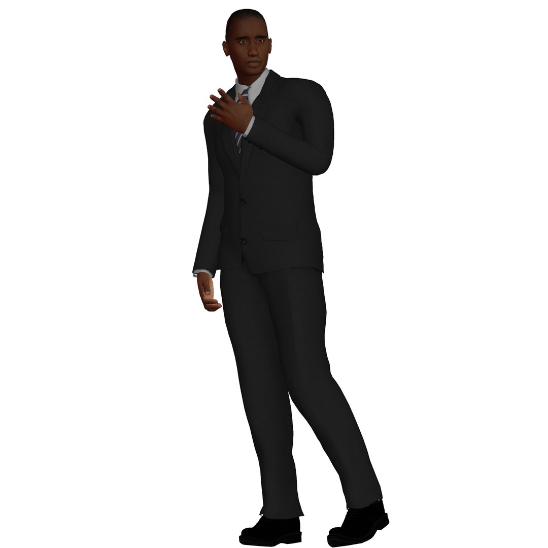 3D Adult Male Black Rigged Character - TurboSquid 1584491