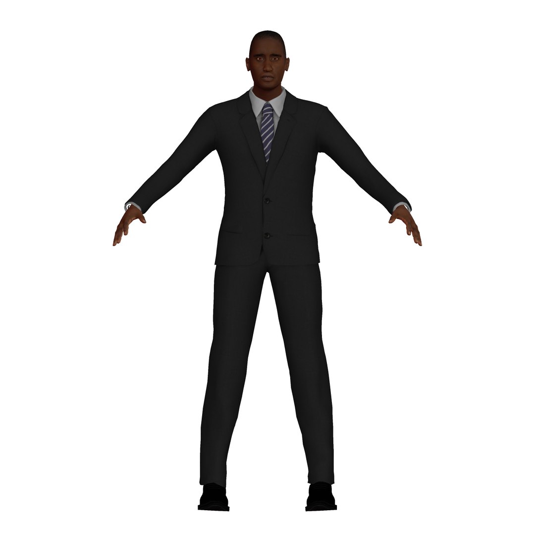 3D Adult Male Black Rigged Character - TurboSquid 1584491