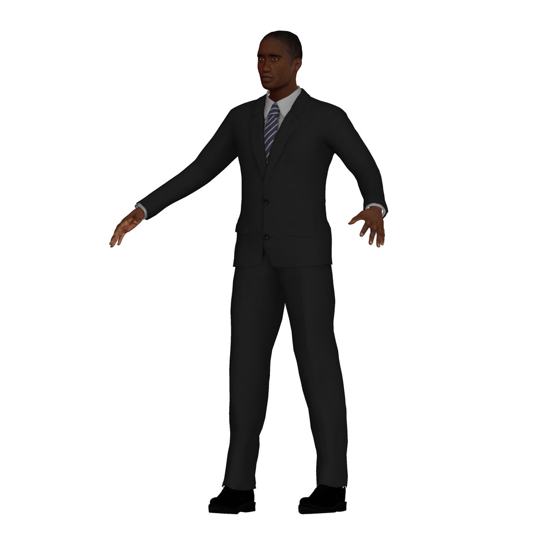 3D Adult Male Black Rigged Character - TurboSquid 1584491