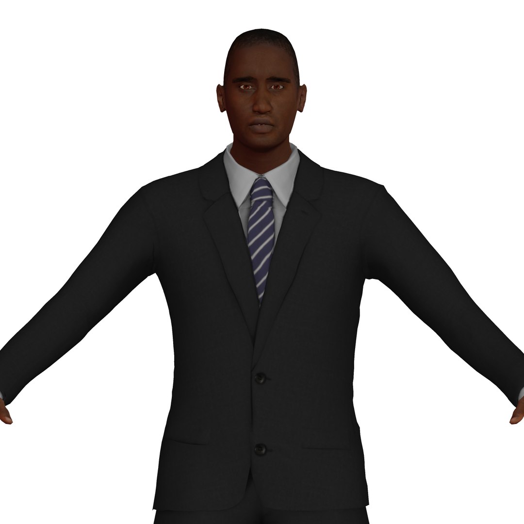 3D Adult Male Black Rigged Character - TurboSquid 1584491