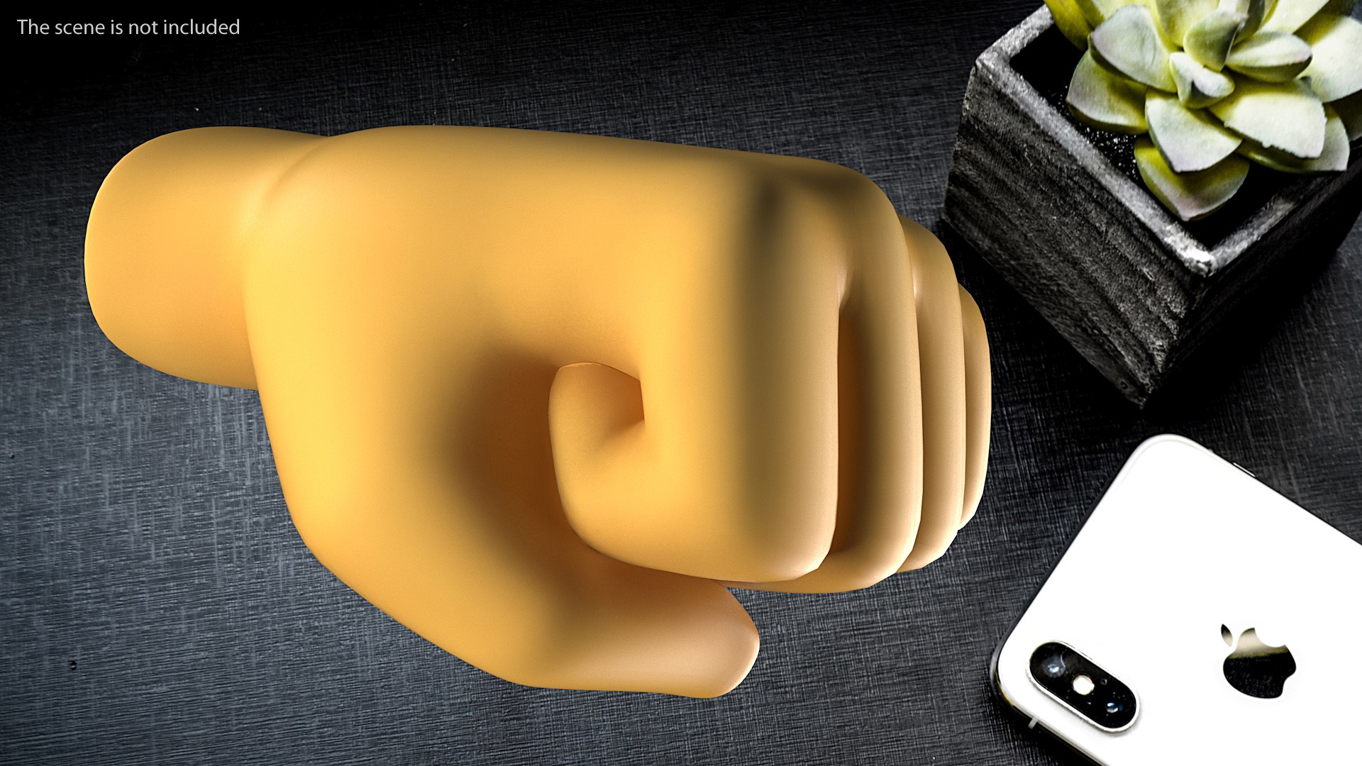 Right-Facing Fist Emoji 3D model preview