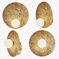 Wall lamp in the form of a metal disk