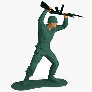 Toy Soldier Staying with Bayonet Rifle 3D model