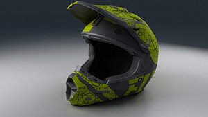 3D model moto helmet