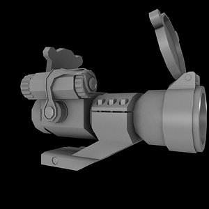aimpoint m2 red dot 3d obj