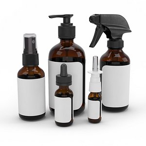 3D model Cosmetic bottle set