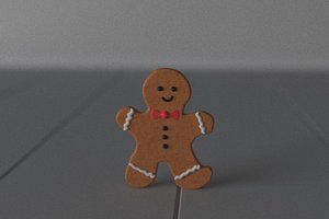 3D cookie boy model
