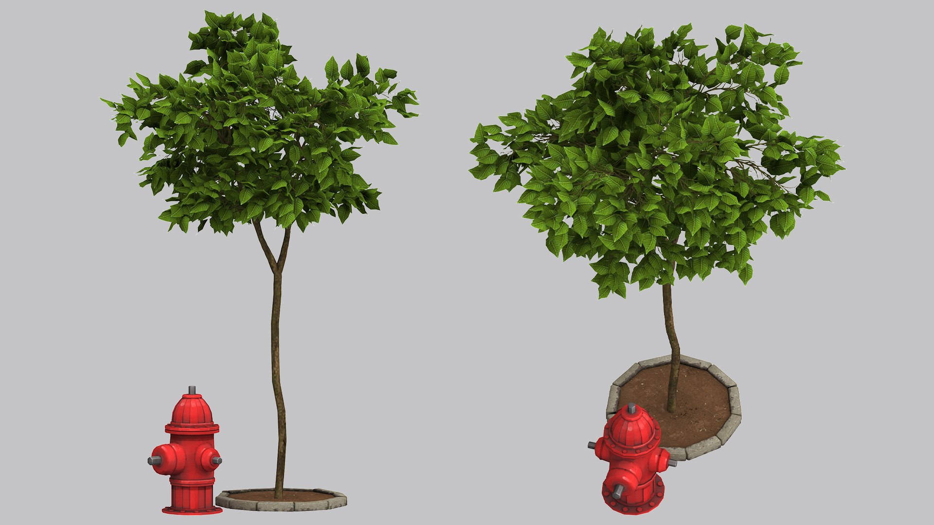 Hydrantand And Tree 3D Model - TurboSquid 1871001