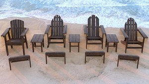 3D model RusticChairPack