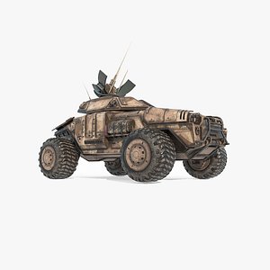 Future Sci Fi Signal Armored Vehicle 3D model