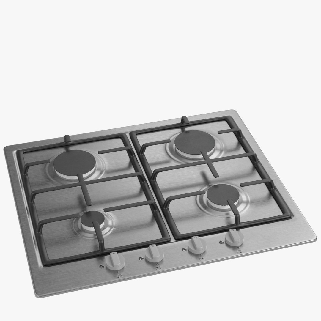 3D 4 burners gas hob model - TurboSquid 1974229