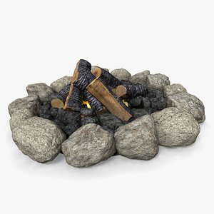 campfire 3d model