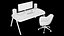 Mesa de trabalho com cadeira e monitor
