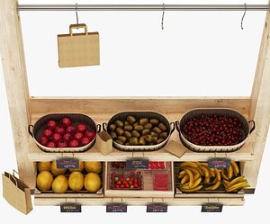 greengrocer 6 display stand 3D model