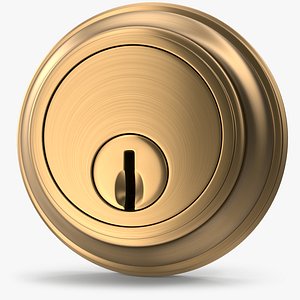 3D Door Lock Golden V02