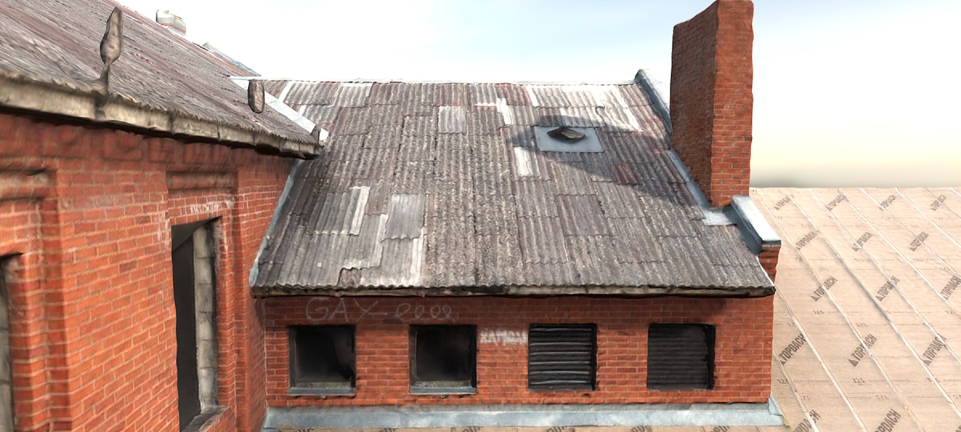 3D Abandoned Red Brick Mansion Model - TurboSquid 1858645