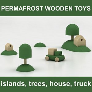 3d model wooden toys set 4