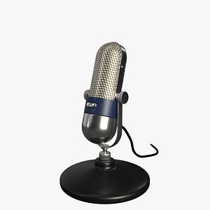 3D model microphone vintage mic