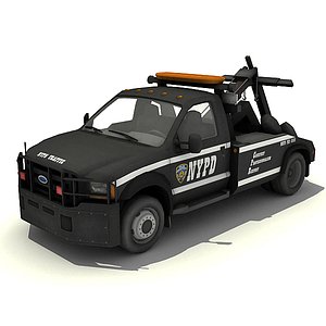 low-poly tow truck 3d max