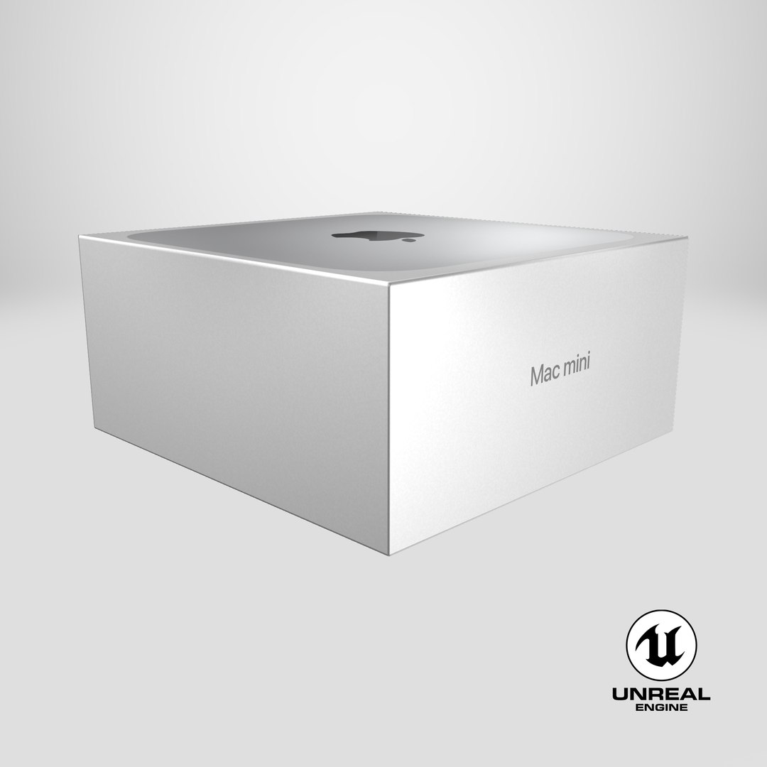 Apple Mac Mini Packaging Box model https://p.turbosquid.com/ts-thumb/BM/VHD8wx/5E/stemcell_unreal_render/png/1715668961/1920x1080/fit_q87/65eda38b128ffd4451bad85b63ddbdcdd04e3676/stemcell_unreal_render.jpg