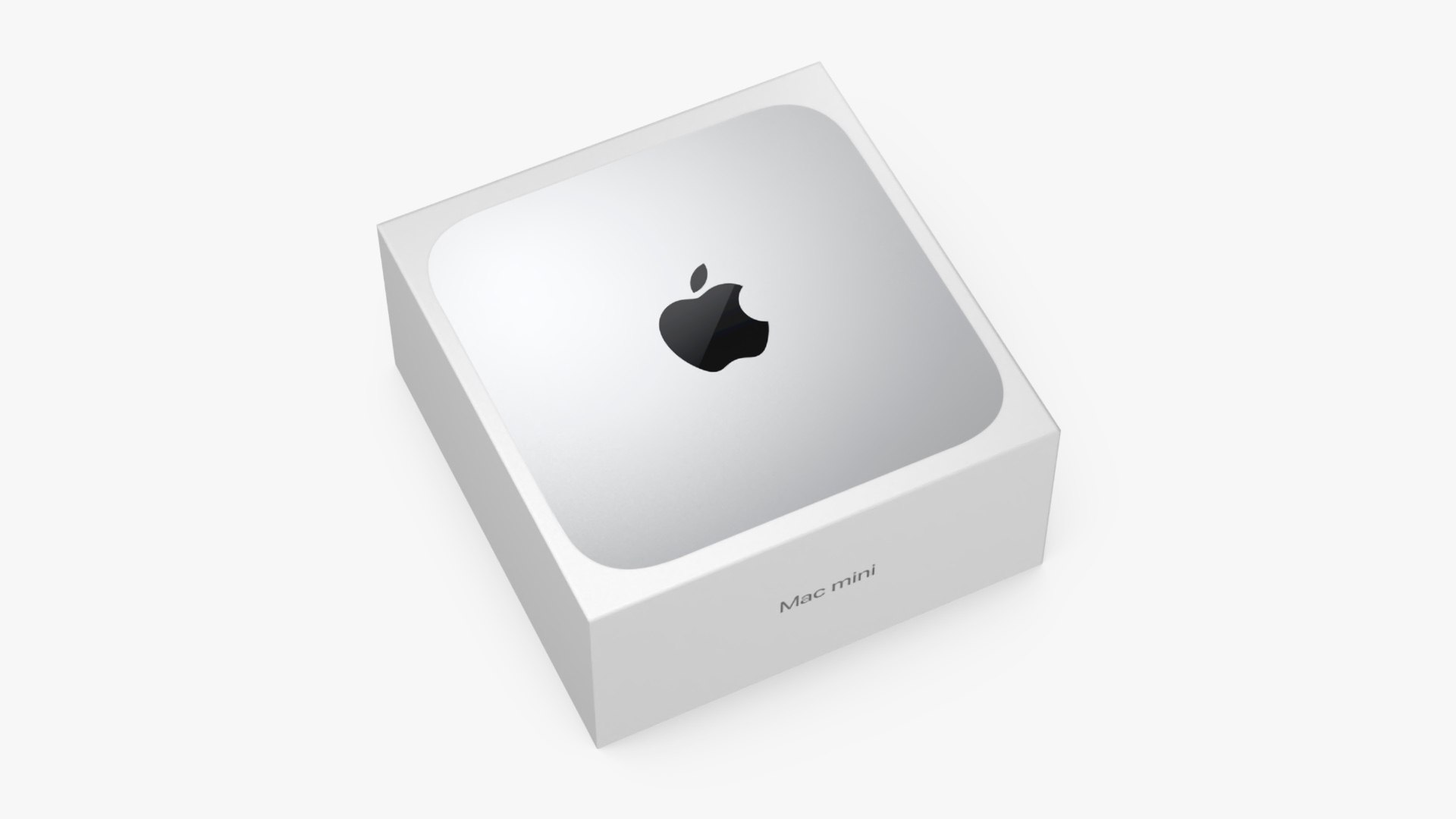 Apple Mac Mini Packaging Box 3D model preview