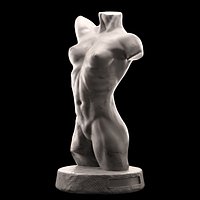 Female torso sculpture