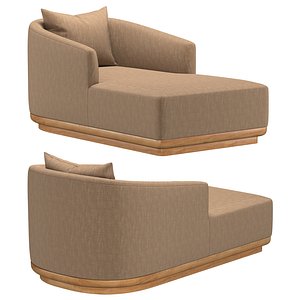 OSLO TEAK CHAISE 3D model