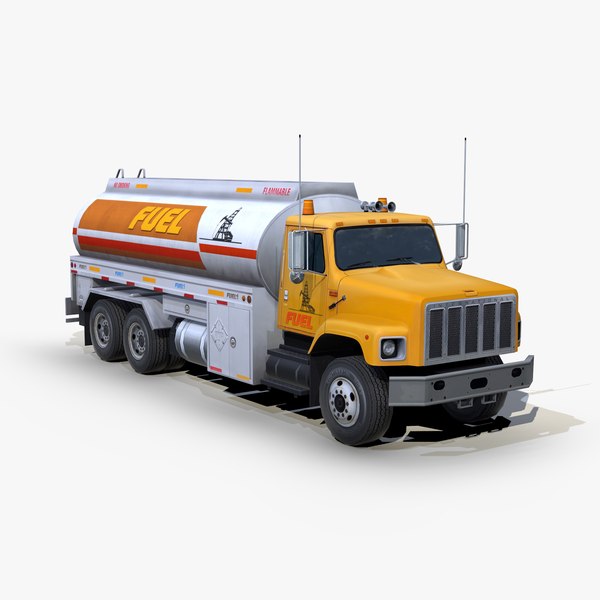international 2654 fuel truck 3D model