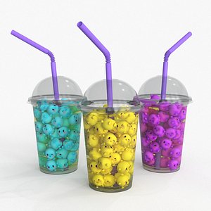 3D Kawaii Shake Cocktail Lemonade model