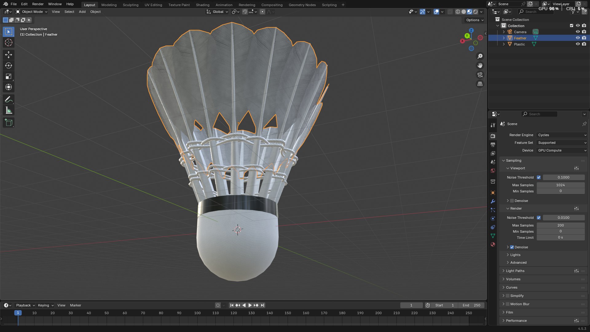 3D Shuttlecock Badminton https://p.turbosquid.com/ts-thumb/BM/bA2PJT/NE/screenshot20251004163328/png/1759574039/1920x1080/fit_q87/fa092d11d76e8034fb4bb1db0ebfe89e9bab4d55/screenshot20251004163328.jpg