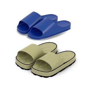 3D Slipper Foot wear model