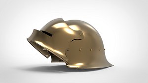 3D german gothic sallet helmet