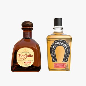 tequila bottles 3D model
