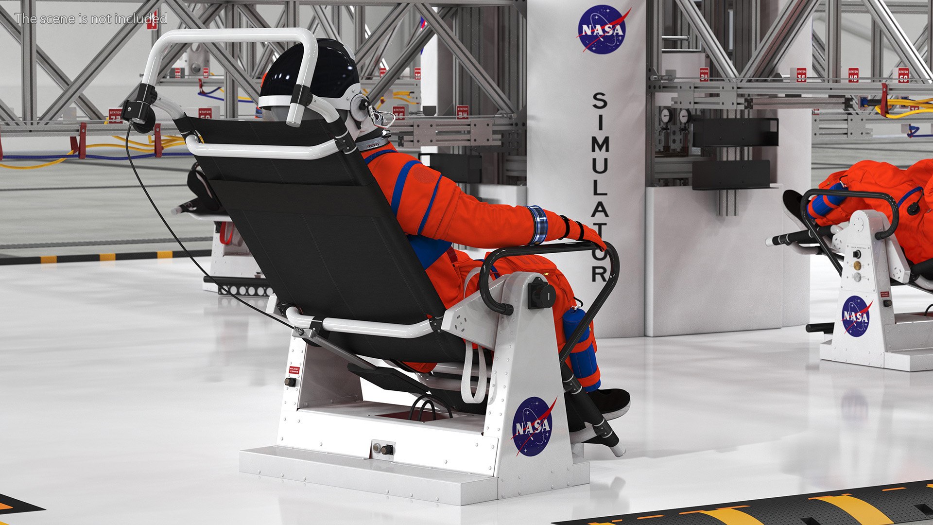 3D NASA Astronaut In A Training Chair Model - TurboSquid 2152648