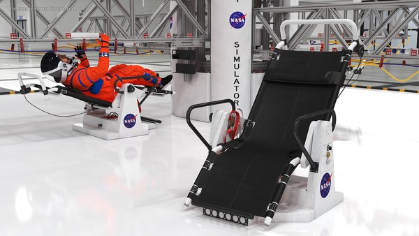 modelo 3d Astronauta de la NASA en una silla de entrenamiento ...