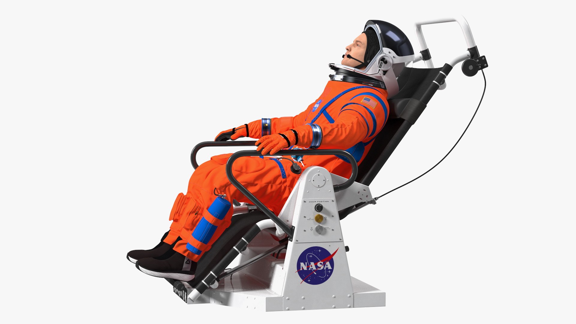 3D NASA Astronaut in a Training Chair model - TurboSquid 2152648