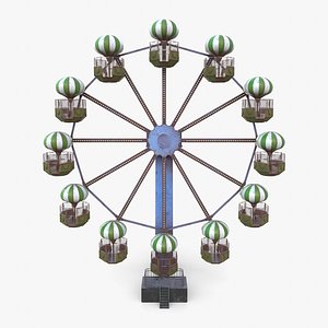 Animated ferris wheel v4 3D model